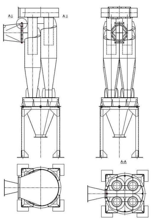 чертеж циклона У21-ББЦ в Тарко-Сале